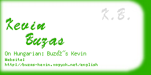 kevin buzas business card